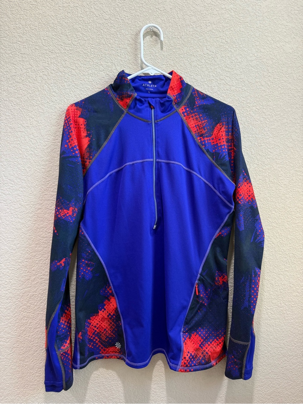 Athleta Women's Running Wild 2.0 half Zip Activewear Long Sleeve Top